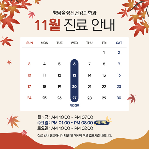 11월 진료안내